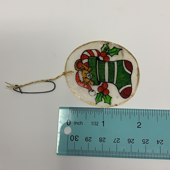 Teddy Bear in Christmas stocking vintage ornament holiday decor - Picture 11 of 14